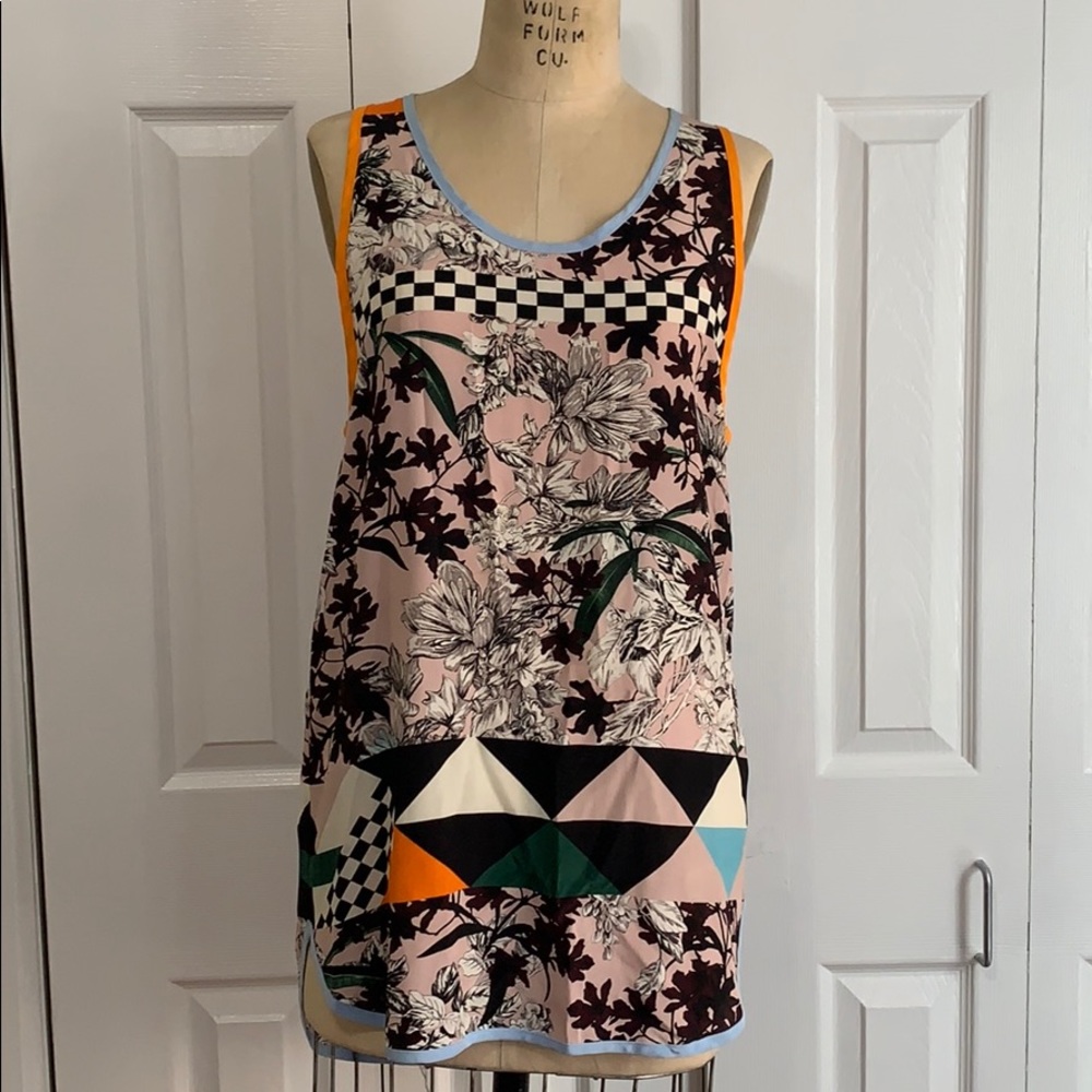 MSGM silk floral printed tunic